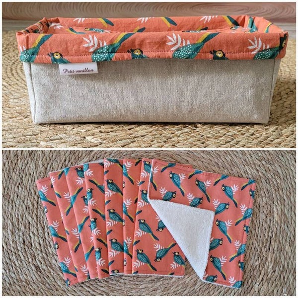 Essuie tout lavable avec panier de rangement