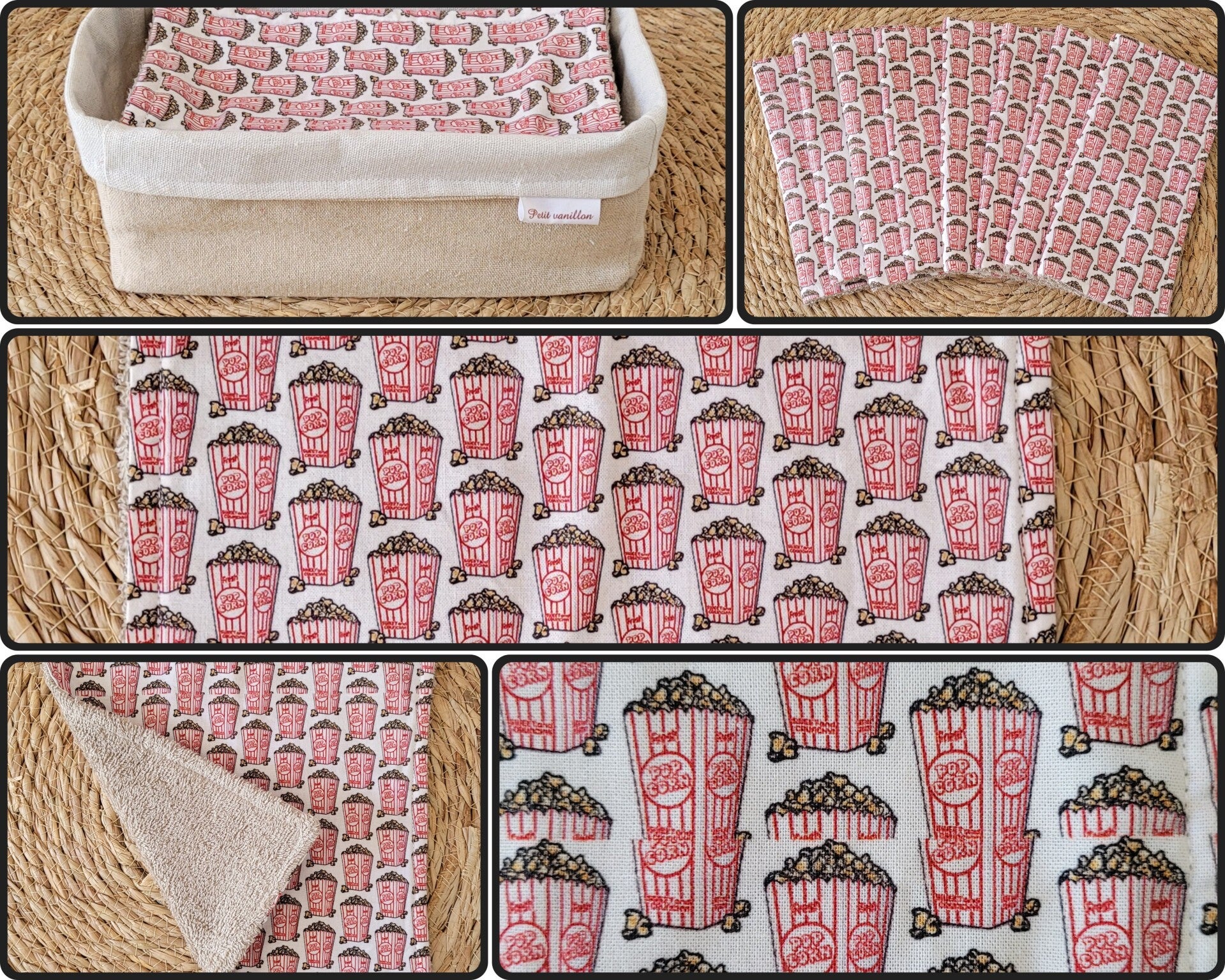 Essuie tout lavable avec panier de rangement