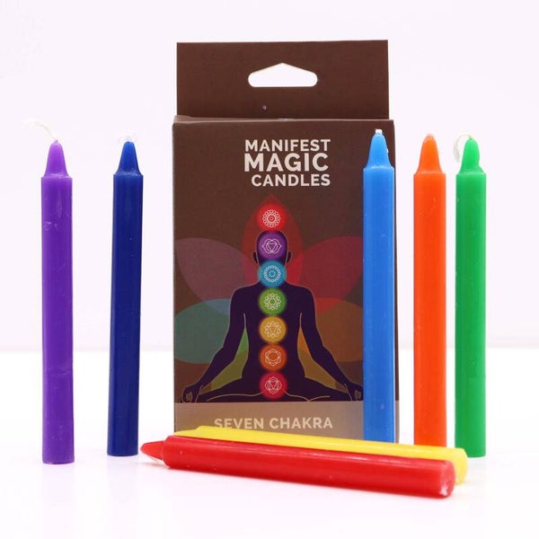 Seven Chakra Manifest Candles (set of 7)