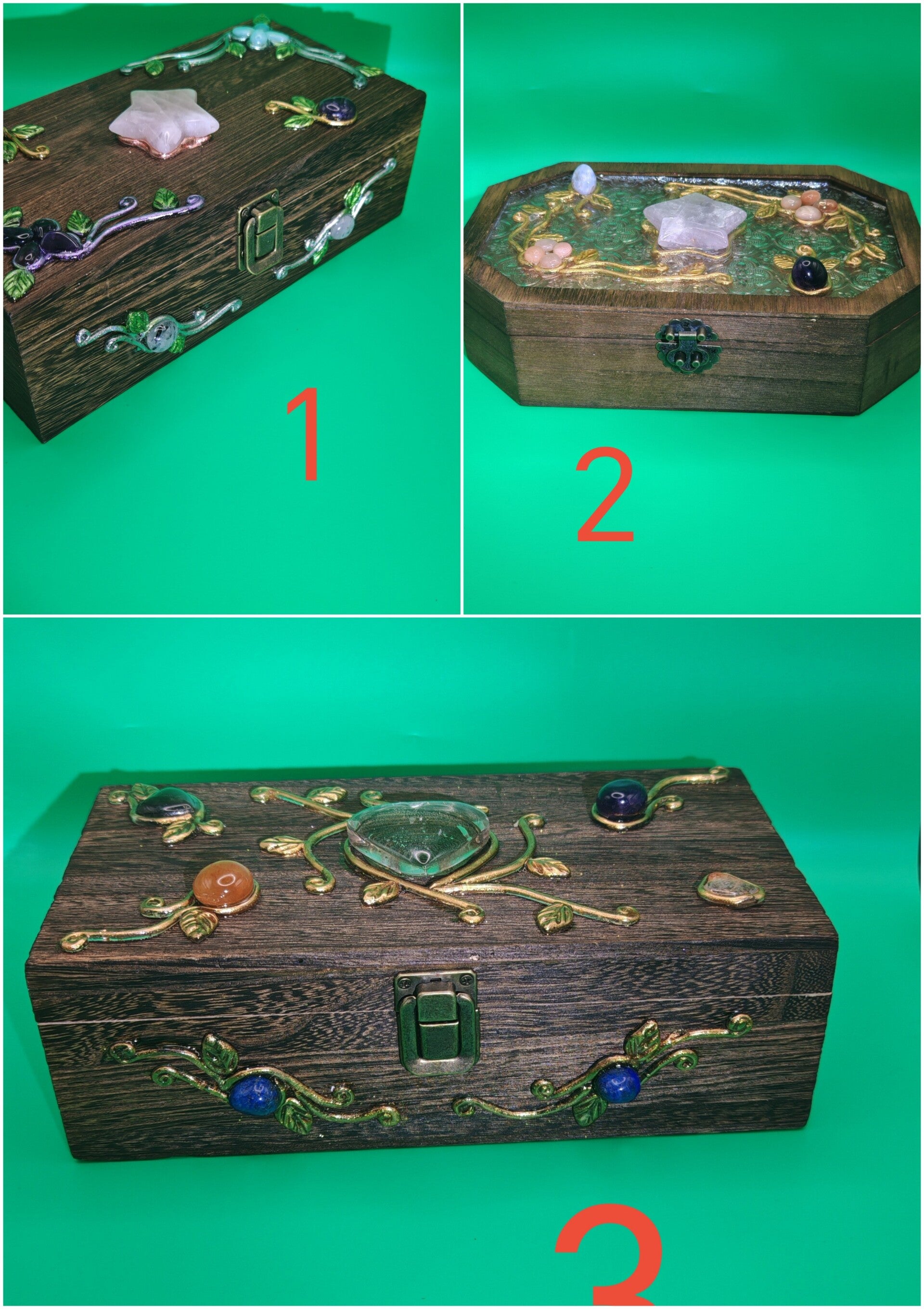 Crystal Wooden box