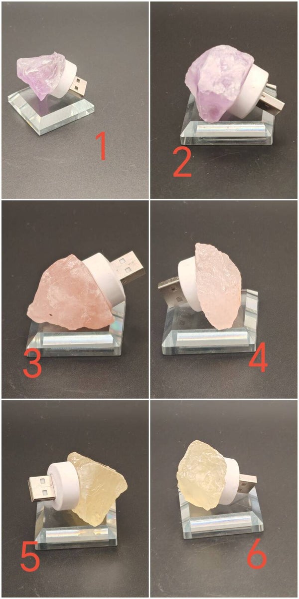USB Raw crystal night light