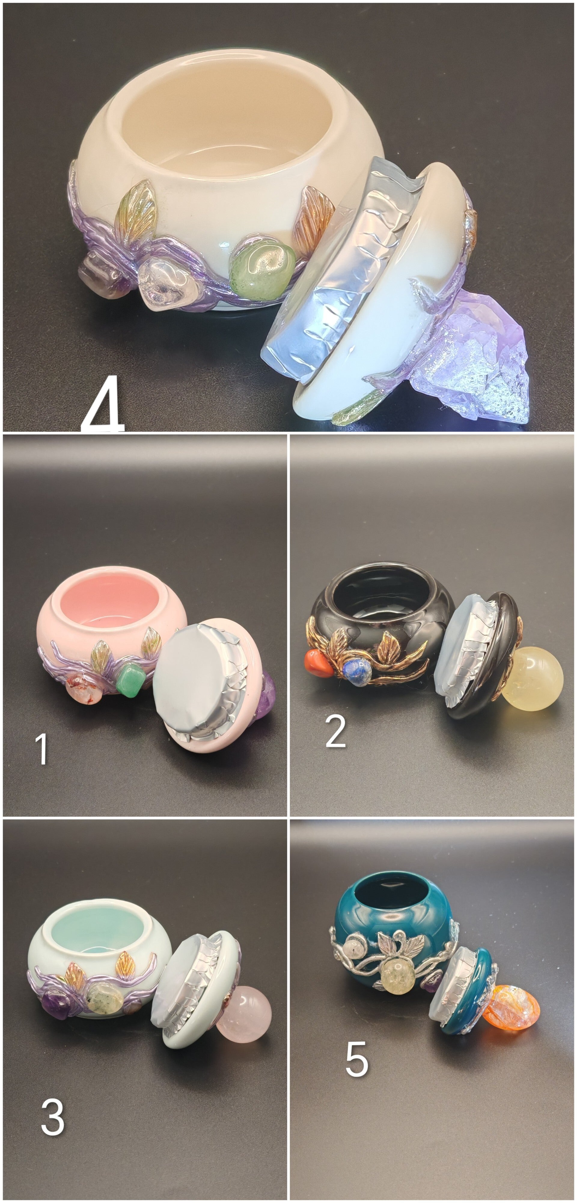 Ceramic Crystal Cosmetics Cream Jar