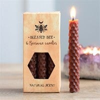 Pack of 6 Blessed Be Beeswax Spell Candles