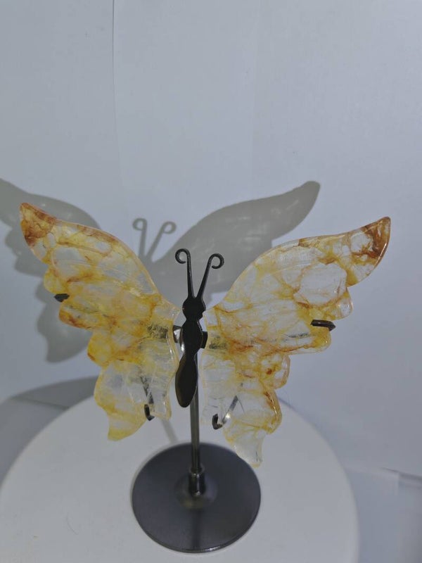 Golden healer quartz butterfly