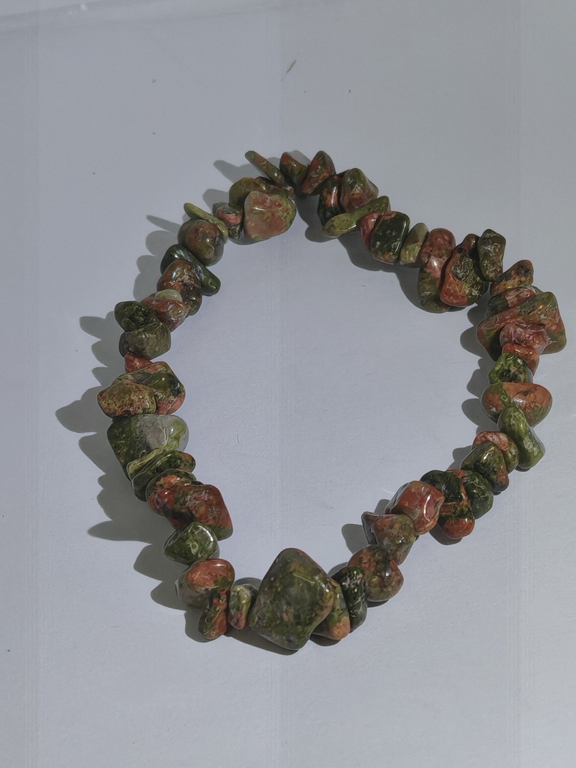 Unakite chipped bracelet