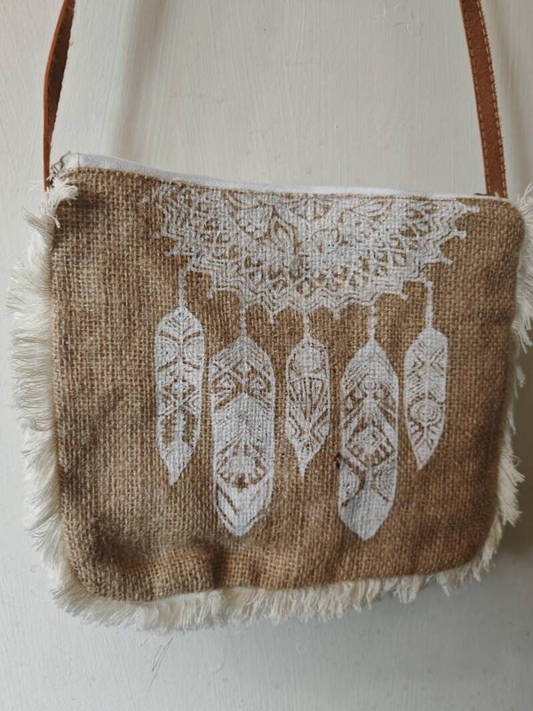 Hemp over shoulder bag dreamcatcher