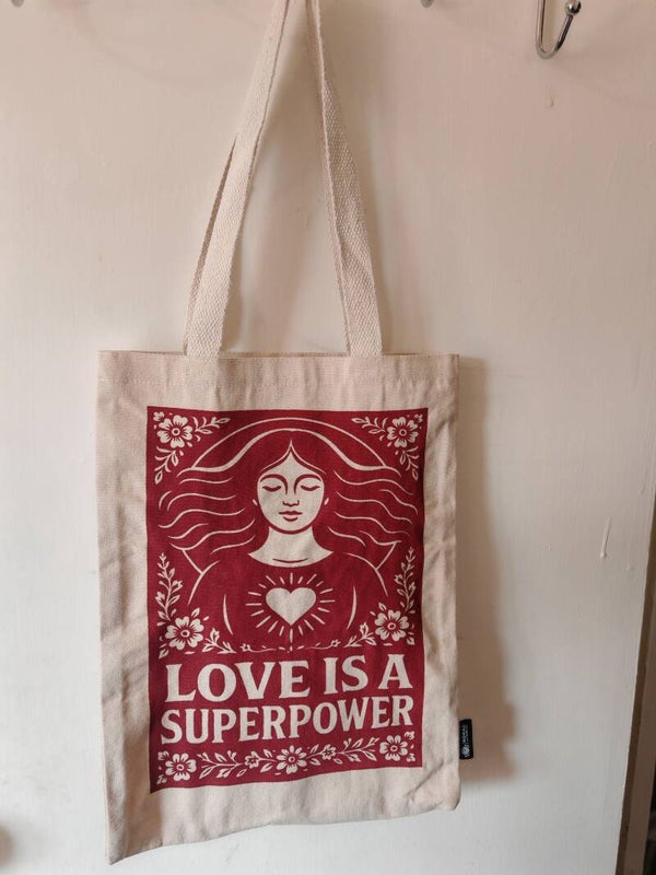 Iconic Toni Tote Bag - Love is a Super Power