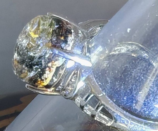 Garden quartz silver ring