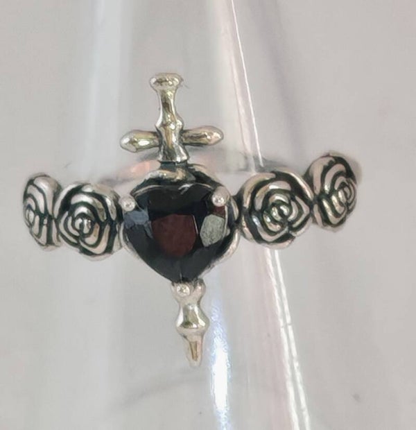 Spinel 925 fully adjustable silver ring