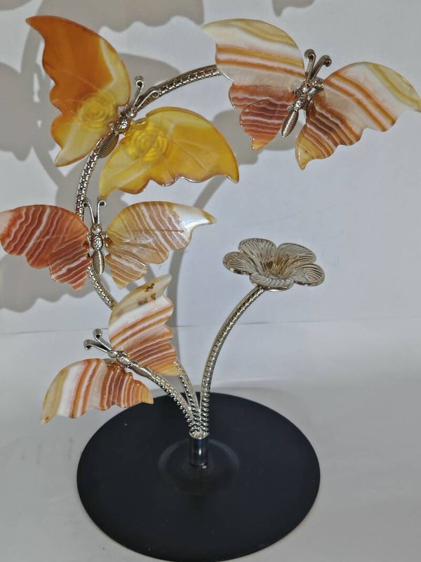 Carnelian 4 Butterfly Sphere Holder