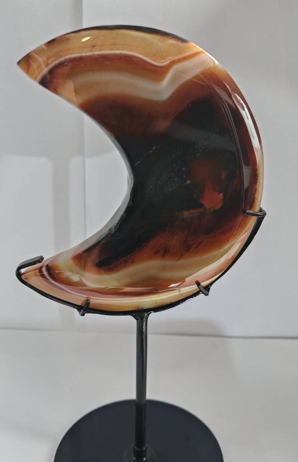 Sardonyx moon with custom made stand