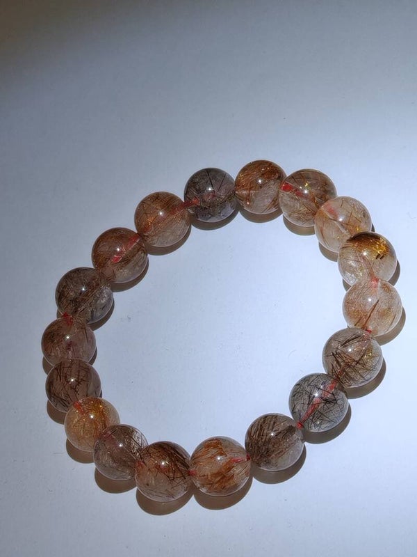 A1 Copper Rutile quartz bracelet 10mm