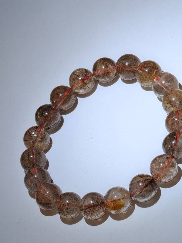 A2 Copper Rutile quartz bracelet 10mm