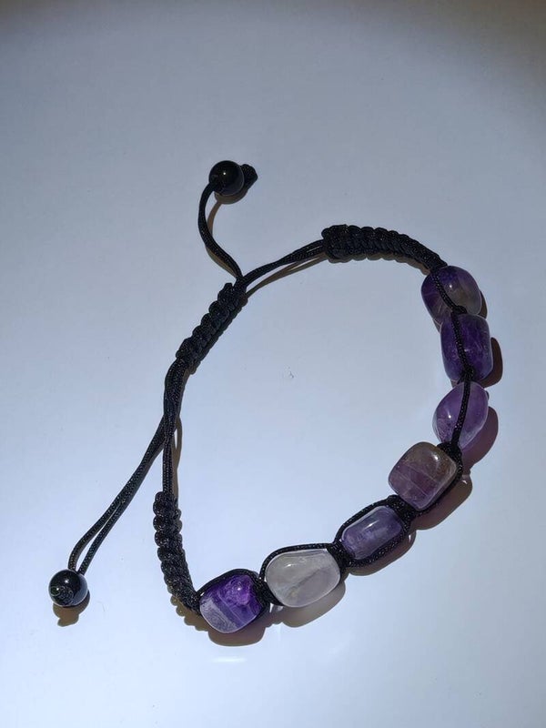 A12 Amethyst string bracelet 8mm