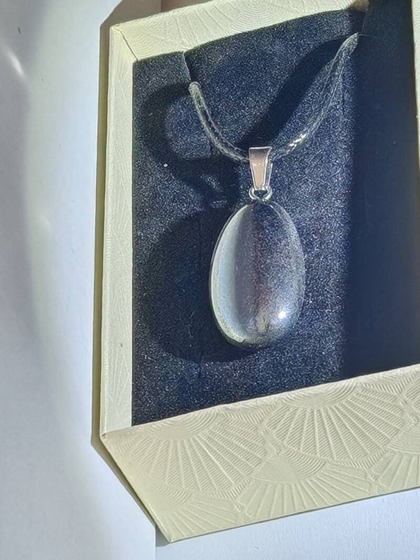 B1 Hematite necklace on a rope chain