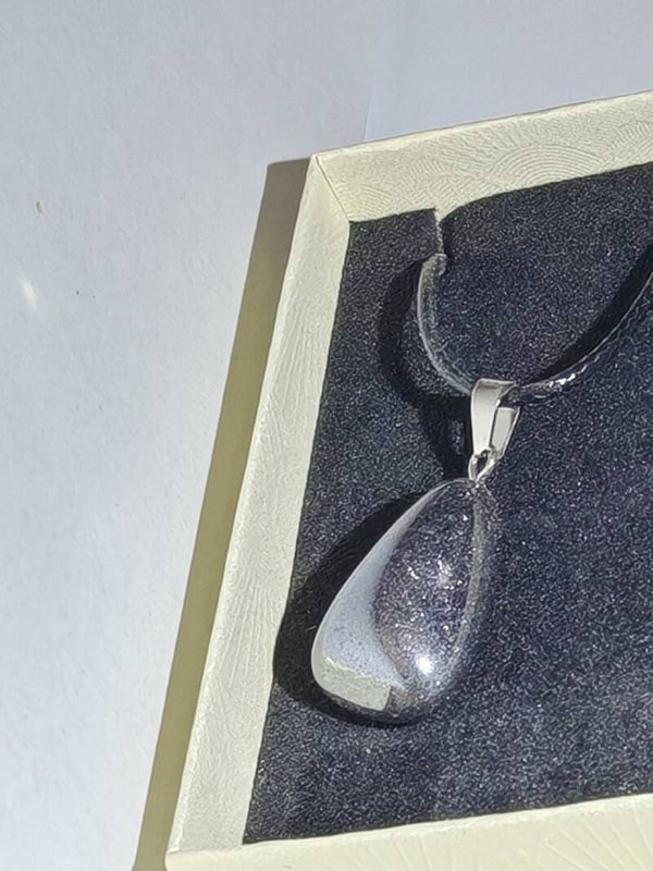 B7 Hematite necklace on a rope chain