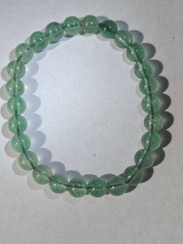 A20 green strawberry quartz bracelet 6mm beads