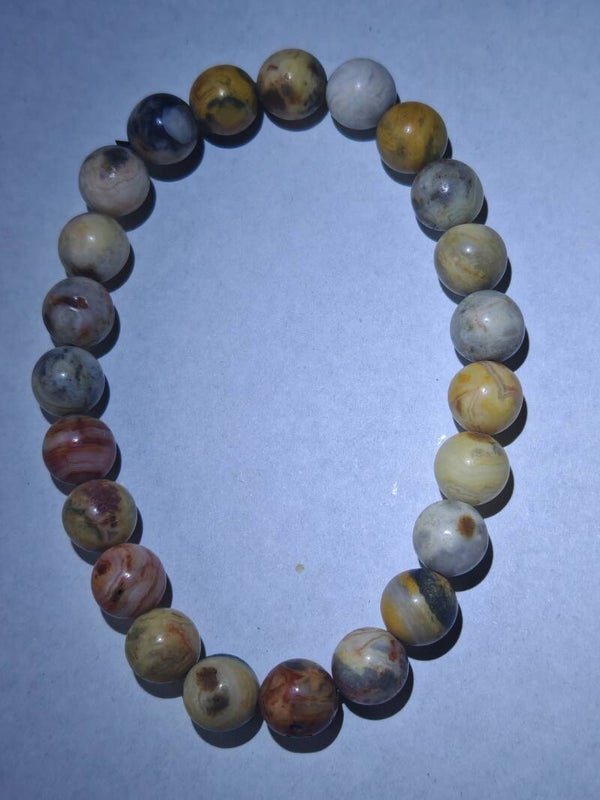 A30 Crazy lace agate bracelet 6mm beads