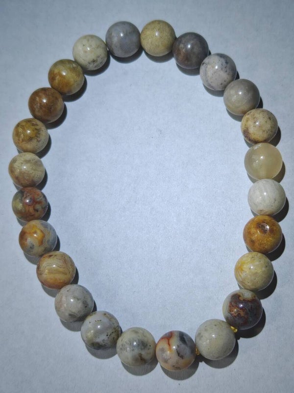 A31 Crazy lace agate bracelet 8mm beads