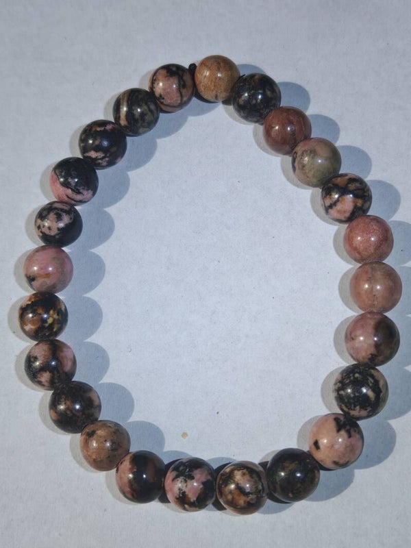 A34 Rhodonite bracelet 8mm beads