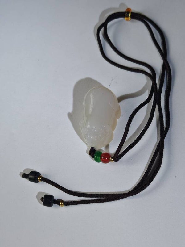 B25 yellow jade pixui pendant