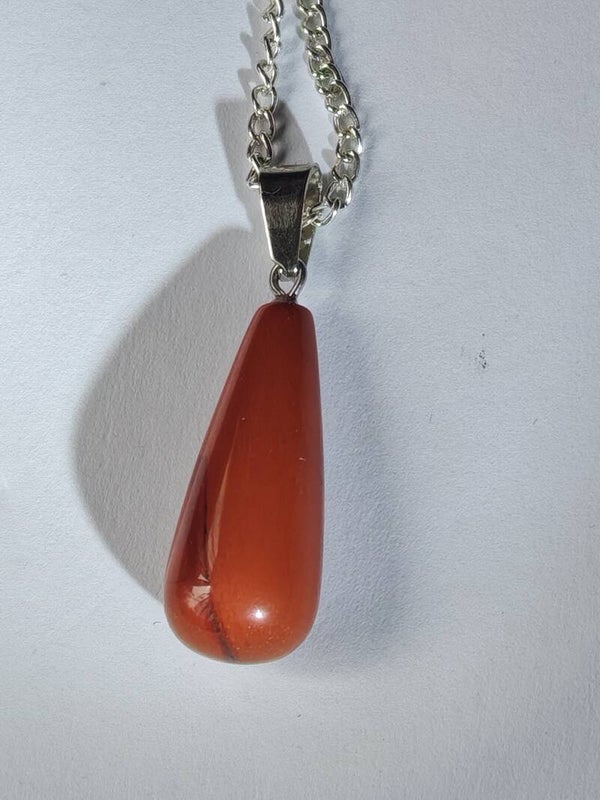 B29 Red Jasper tear drop pendant