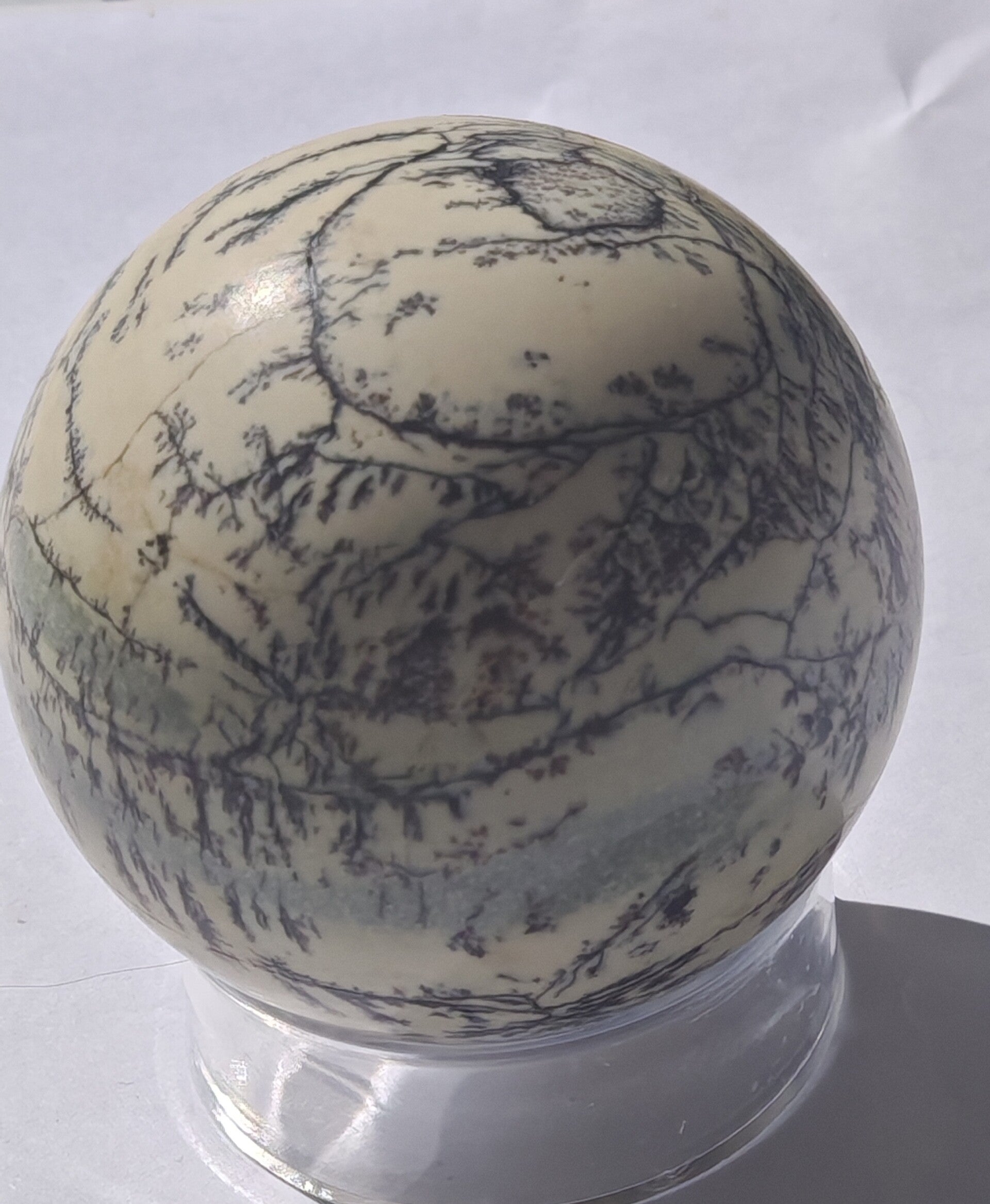 Dendritic Green Opal Sphere A