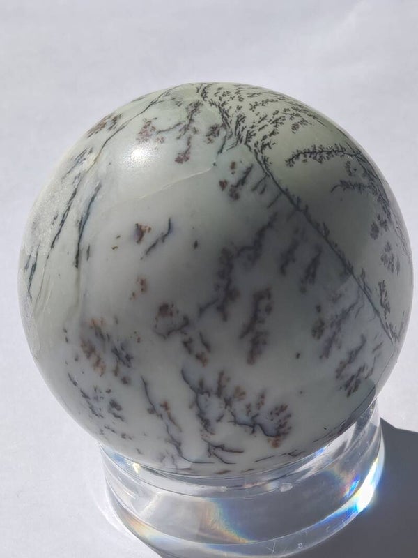 Dendritic Green Opal Sphere B