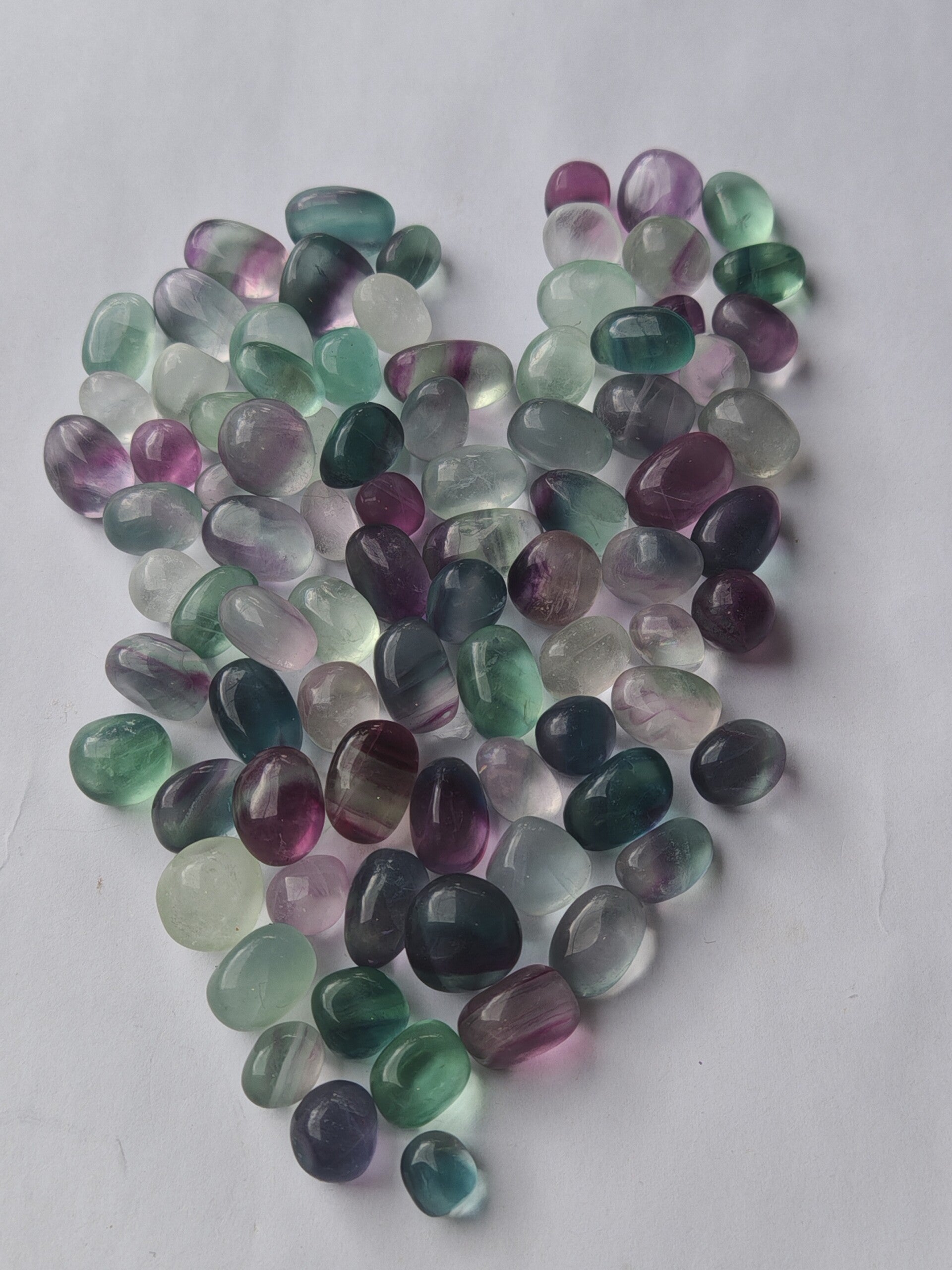 Fluorite tumbles small