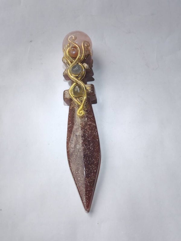 Sunstone and Rose Quartz Dagger
