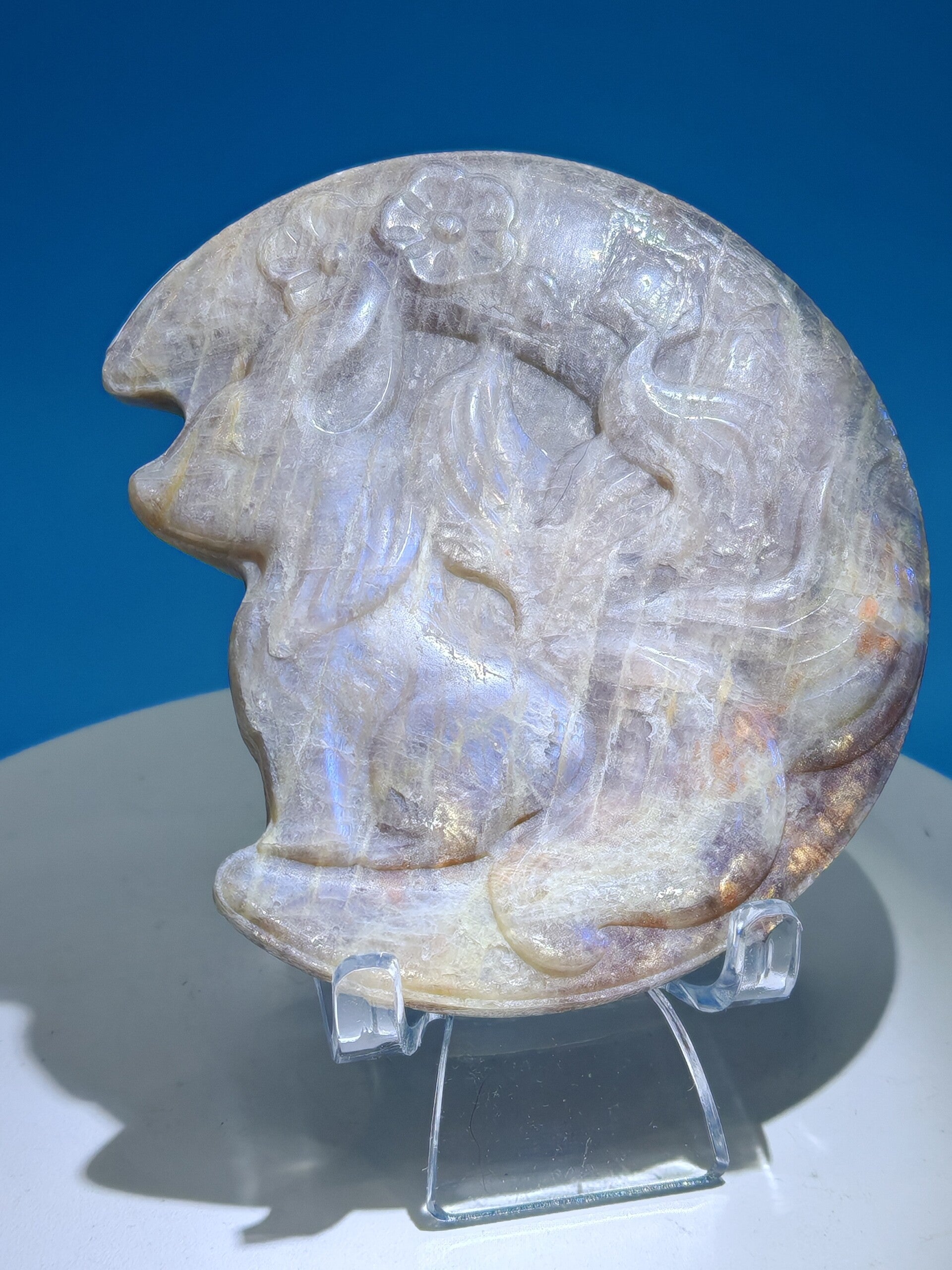 Moonstone moon with 5 tail fox 1