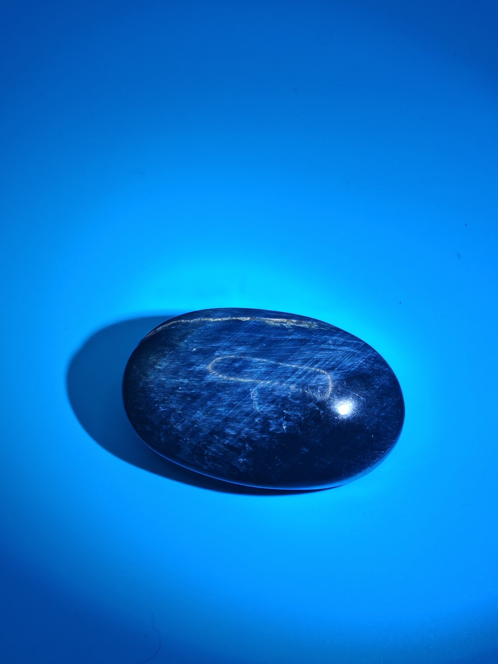 Blue Tigers eye Palm Stone 1