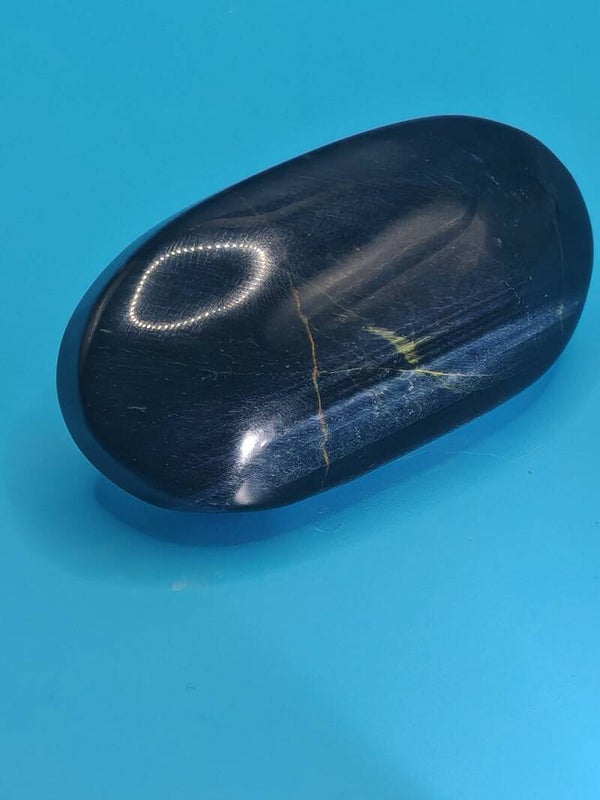 Blue Tigers eye Palm Stone 4