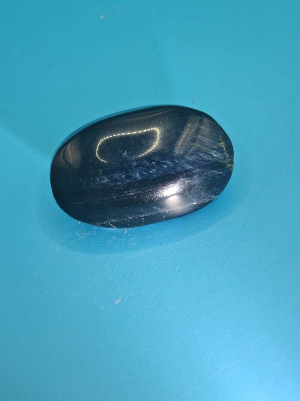 Blue Tigers eye Palm Stone 5