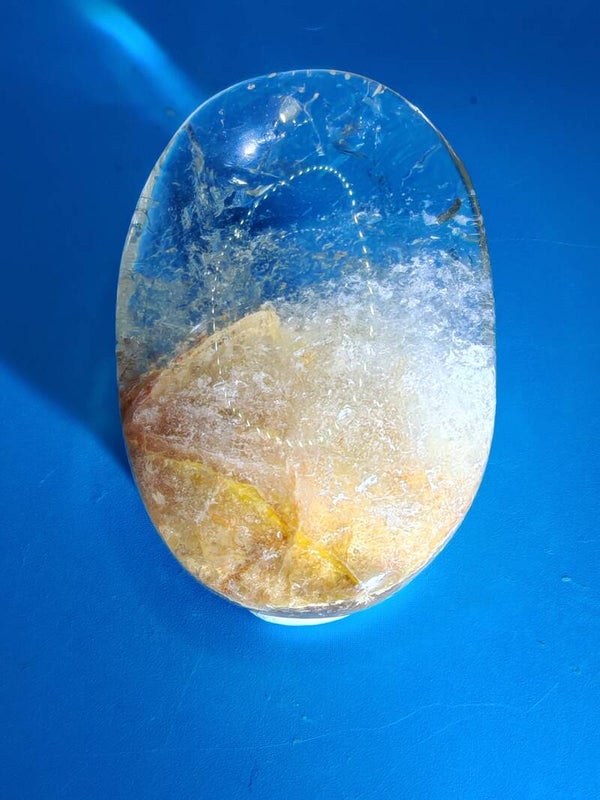 Golden Healer quartz Palm Stone 2