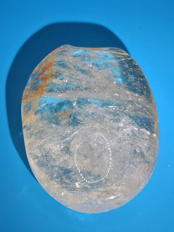 Golden Healer quartz Palm Stone 3