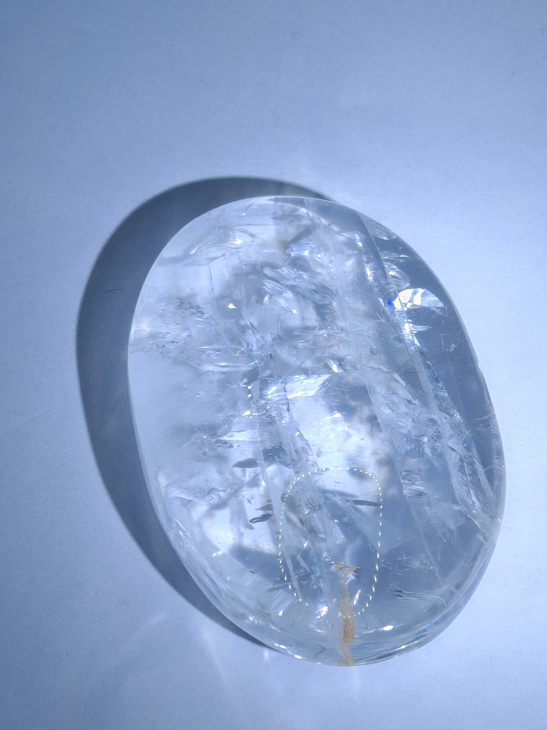 Clear Quartz Palm Stone 3