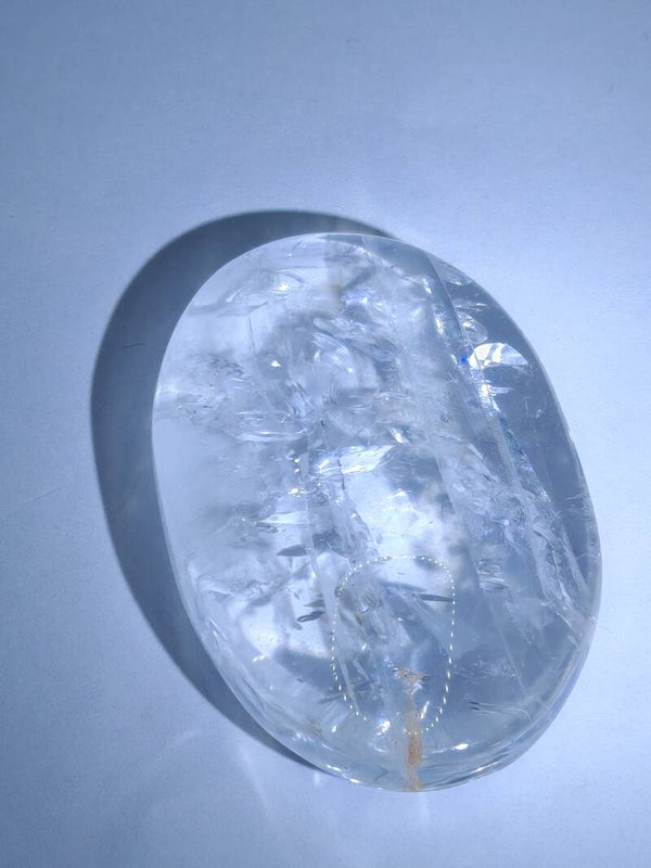 Clear Quartz Palm Stone 3