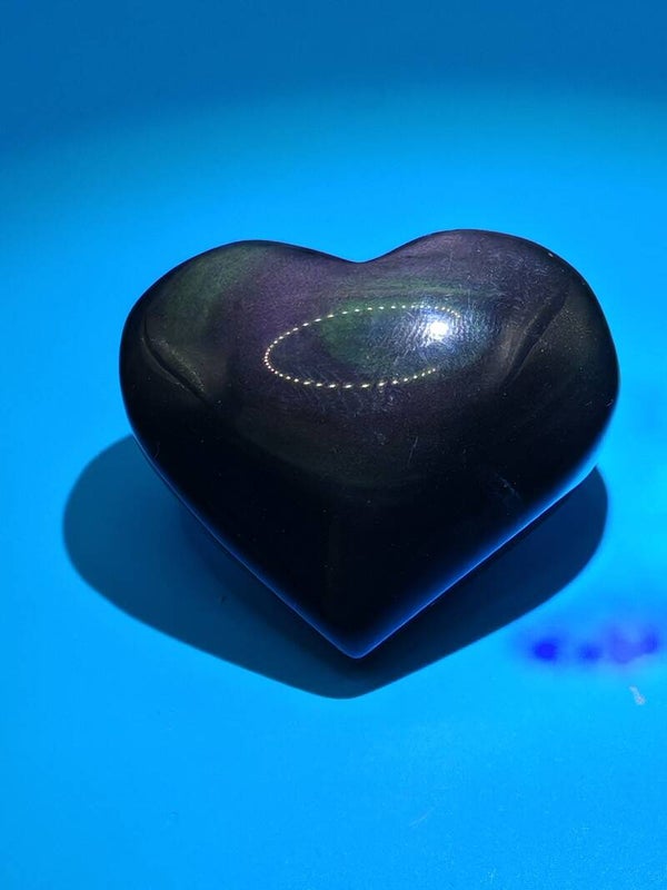 Rainbow Obsidian Heart 4