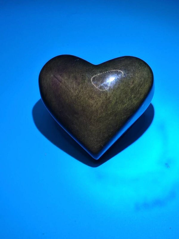 Rainbow Obsidian Heart 5