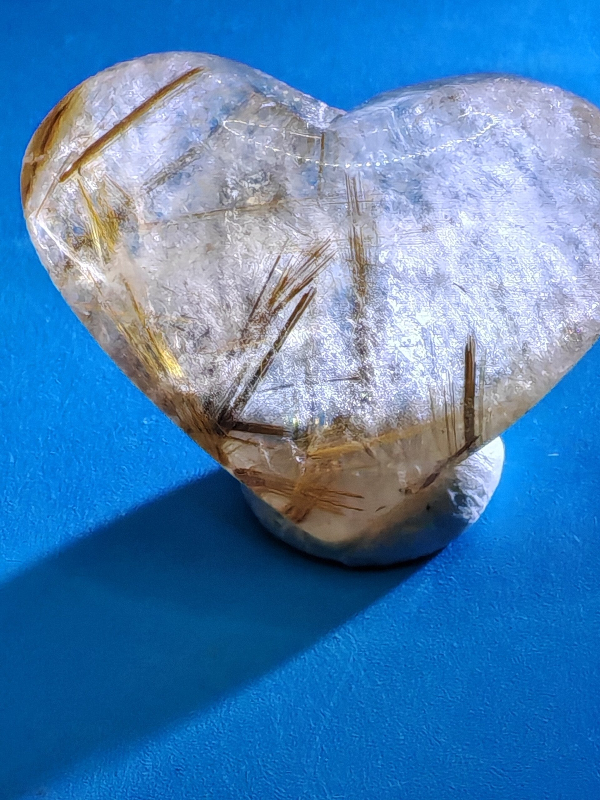 Gold Rutilated Quartz Heart 2