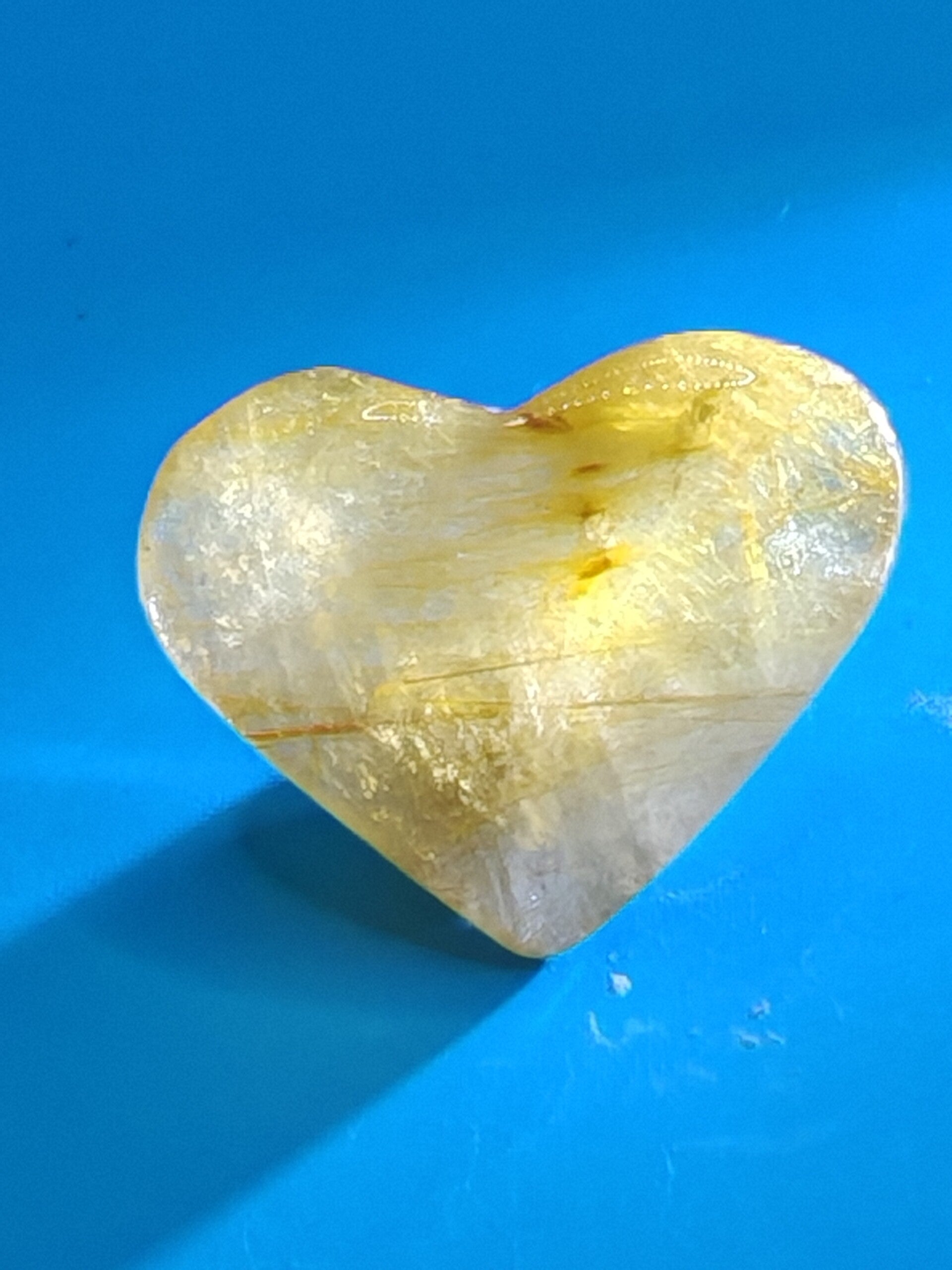Gold Rutilated Quartz Heart 3