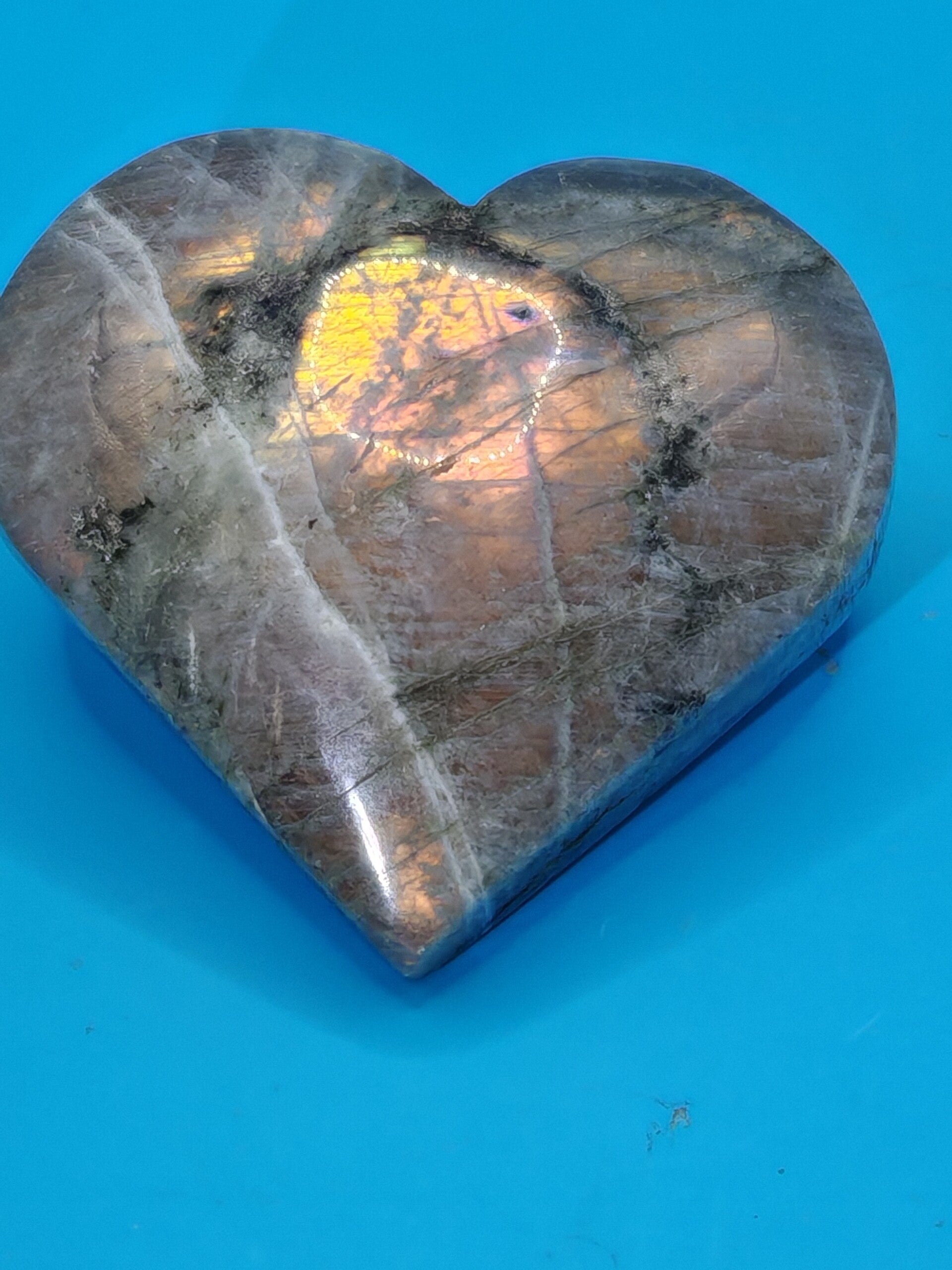Labradorite Heart