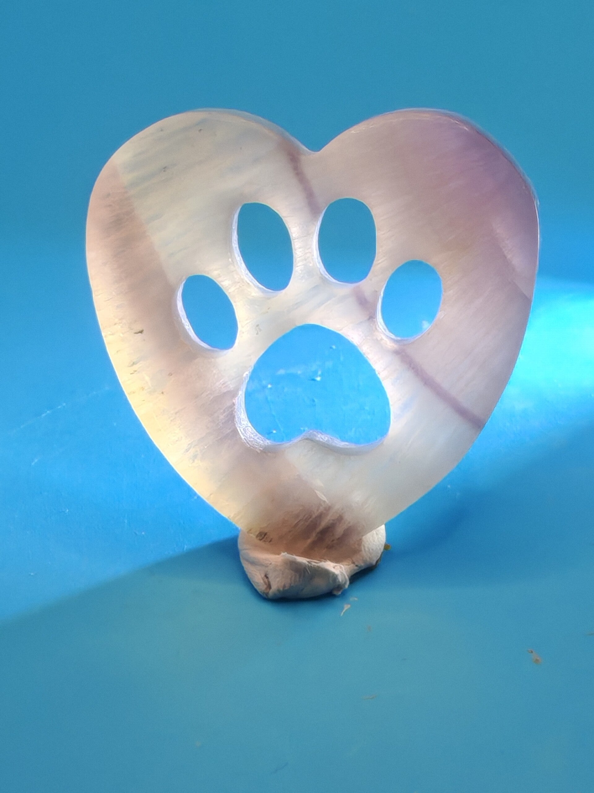 Fluorite Paw Heart