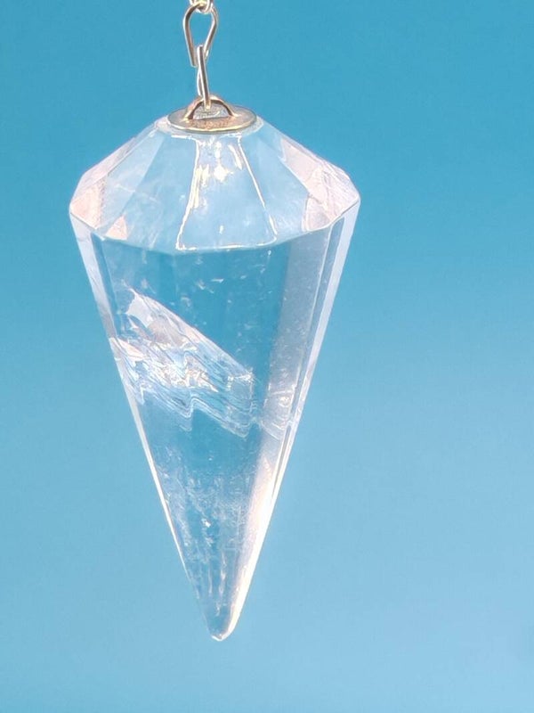 Clear Quartz Pendulum with chain 4