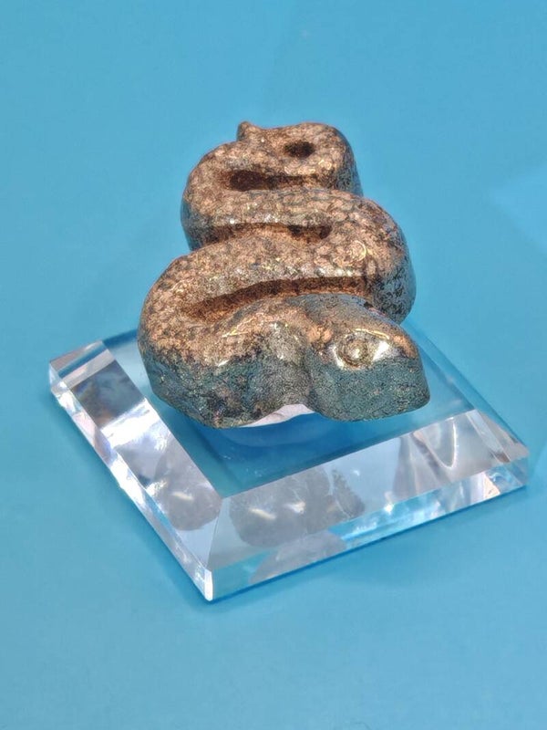 Pyrite Snake carving