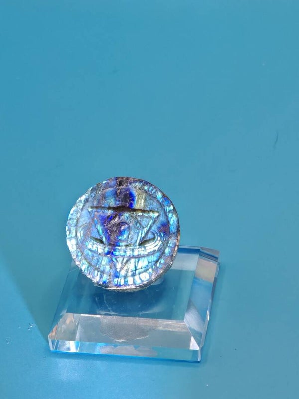 Labradorite all seeing eye coin 1