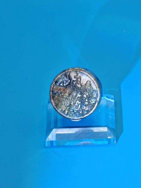 Labradorite Chinese Scenery coin