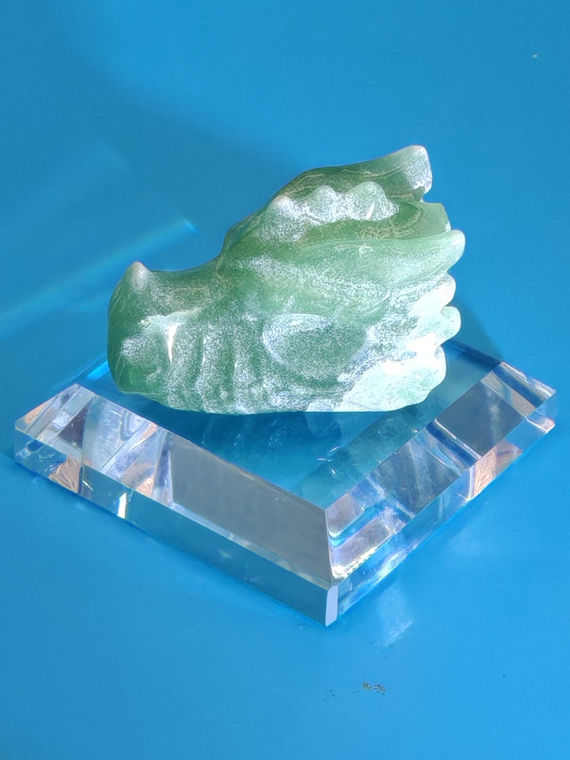 Green Fluorite Dragon Head