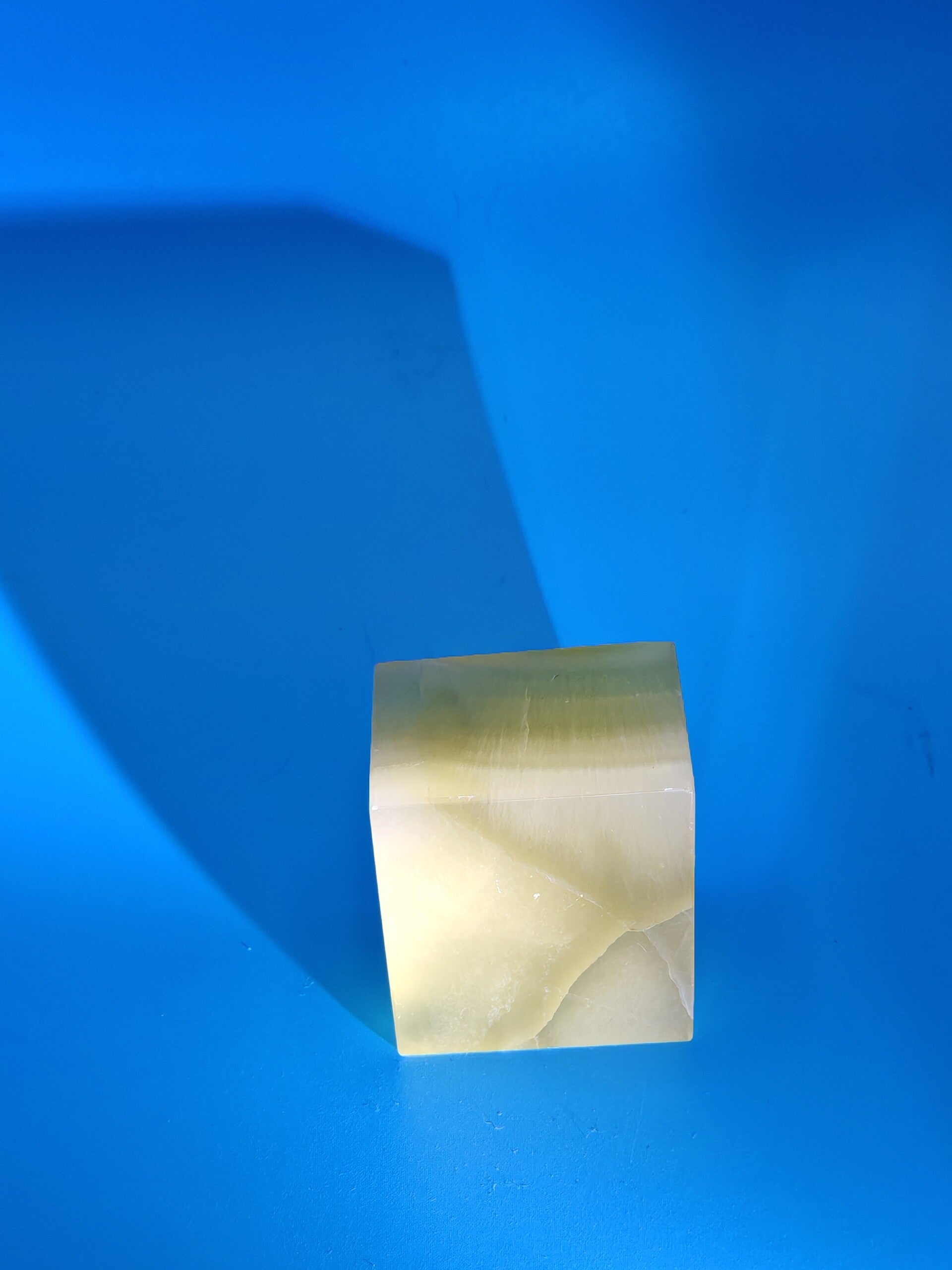 Lemon Fluorite Cube